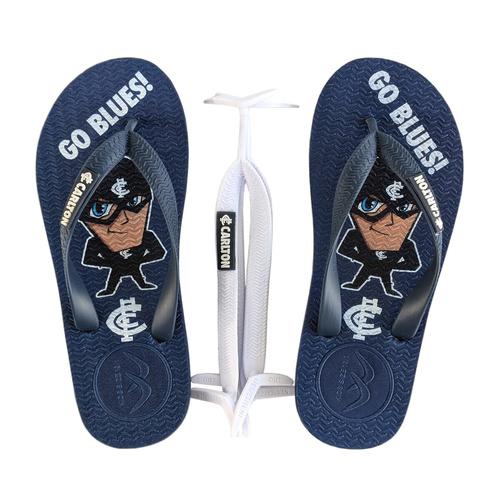 Carlton Blues Kids Boomerangz Thongs w/extra Straps