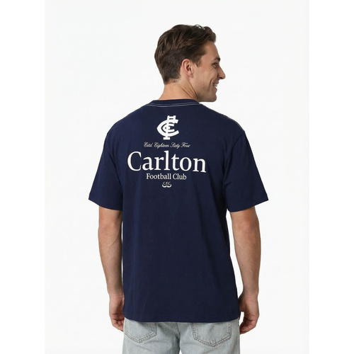 Carlton Blues Mens Multi Logo Tee