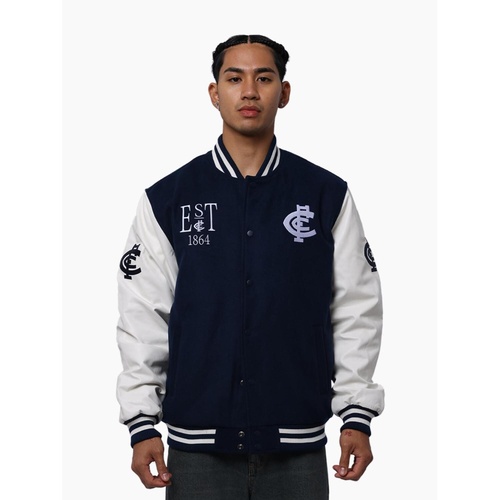 Carlton Blues Mens Script Varsity Jacket