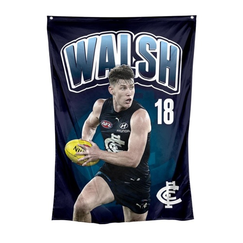 Carlton Blues Sam Walsh Wall Flag