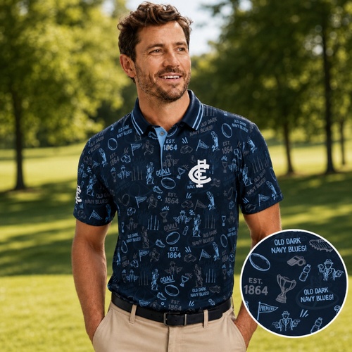 Carlton Blues Mens Scrambler Golf Polo