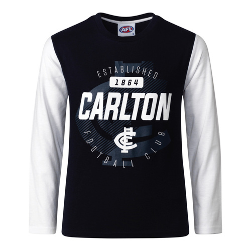 Carlton Blues Youths Long Sleeve T-Shirt