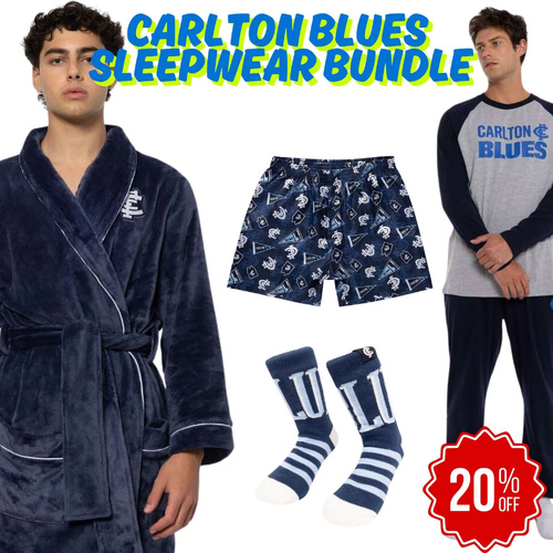 Carlton Blues Mens Sleepwear Value Bundle
