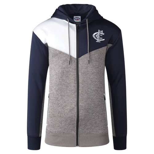 Carlton Blues Mens Premium Zipped Hood