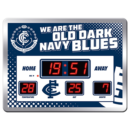 Carlton Blues LED Scoreboard Clock