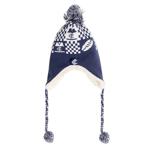 Carlton Blues Sherpie Beanie