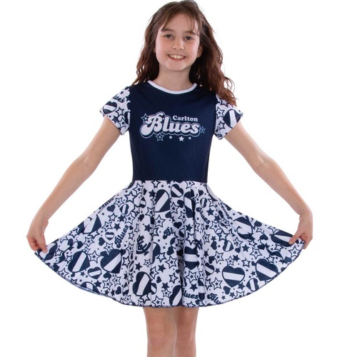 Carlton Blues Girls Heartbreaker Supporter Dress
