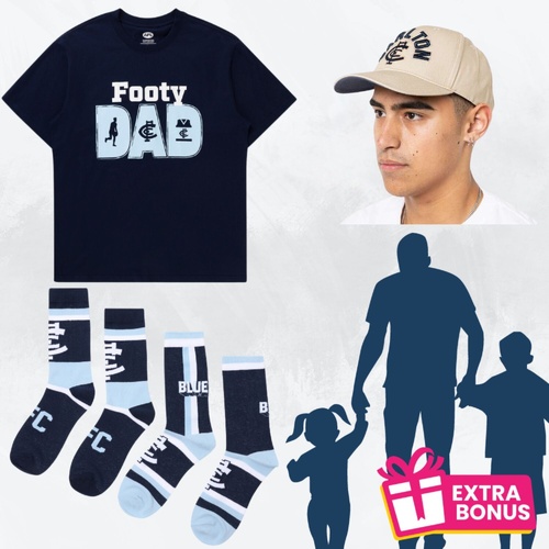 Carlton Blues Dad Shirt/Socks/Cap Pack