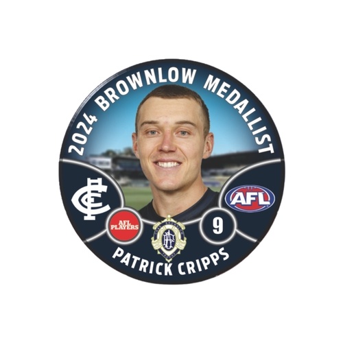 Carlton Blues Patrick Cripps 2024 Brownlow Badge