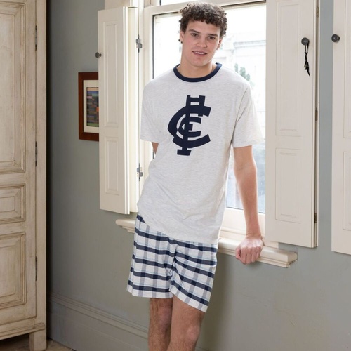 Carlton Blues Mens Check PJ Set