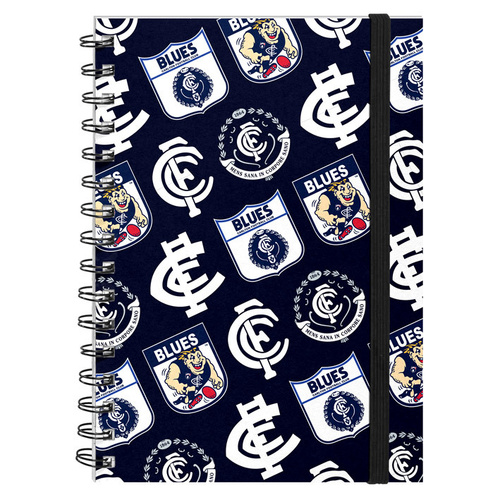 Carlton Blues Retro Hard Cover Notebook