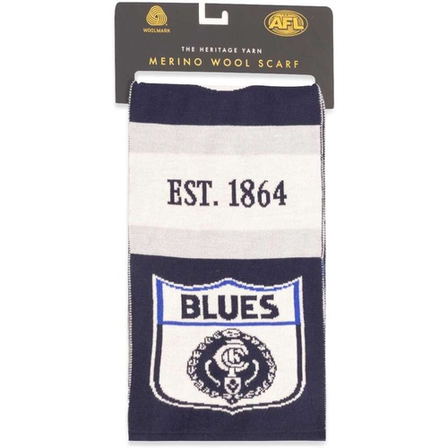 Carlton Blues Merino Wool Throwback Scarf