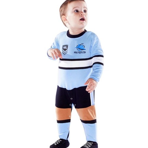 Cronulla Sharks Baby Footysuit Onesie