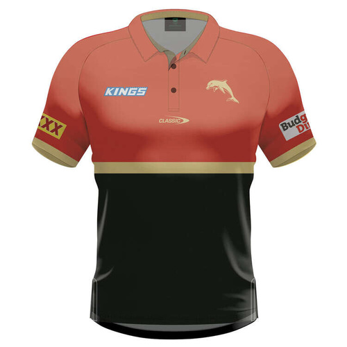 Dolphins NRL Adult Media Polo