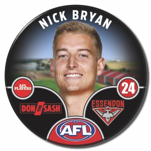 Essendon Bombers 2025 Player Pin Badge - BRYAN