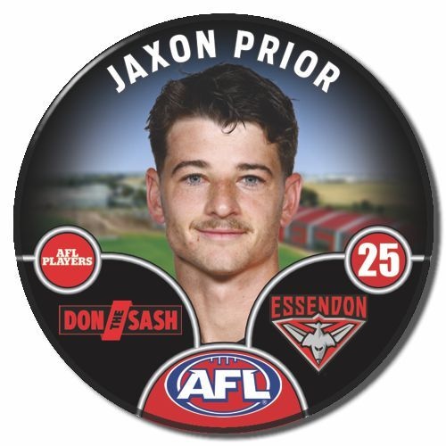 Essendon Bombers 2025 Player Pin Badge - PRIOR