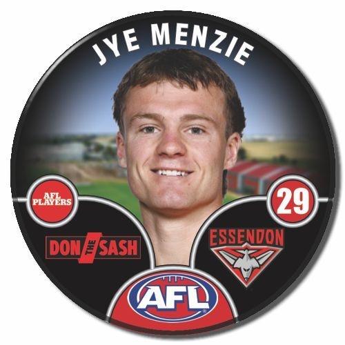 Essendon Bombers 2025 Player Pin Badge - MENZIE