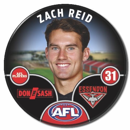 Essendon Bombers 2025 Player Pin Badge - REID