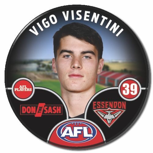 Essendon Bombers 2025 Player Pin Badge - VISENTINI