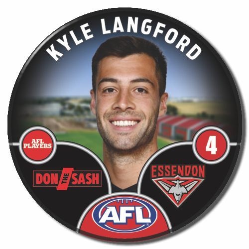 Essendon Bombers 2025 Player Pin Badge - LANGFORD