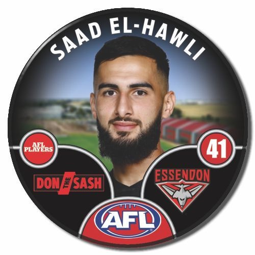 Essendon Bombers 2025 Player Pin Badge - EL-HAWLI