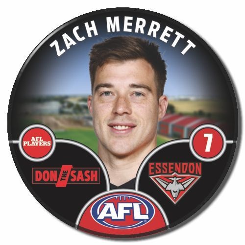 Essendon Bombers 2025 Player Pin Badge - MERRETT