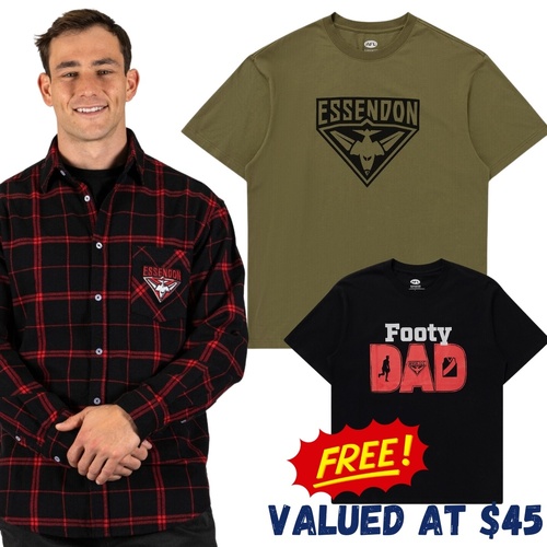 Essendon Bombers Dad Pack - FREE T-Shirt