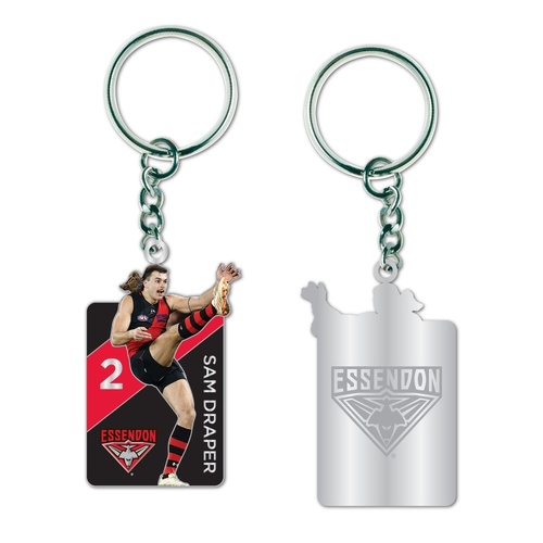 Essendon Bombers Sam Draper Metal Keyring