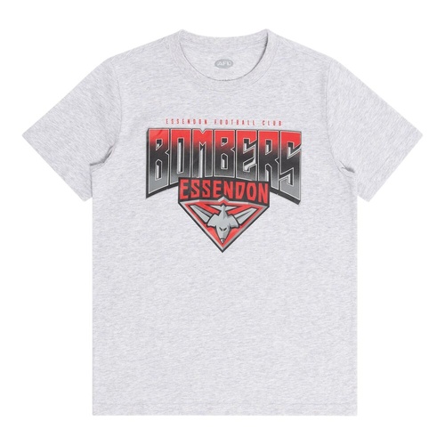 Essendon Bombers Youths Grey Supporter Tee