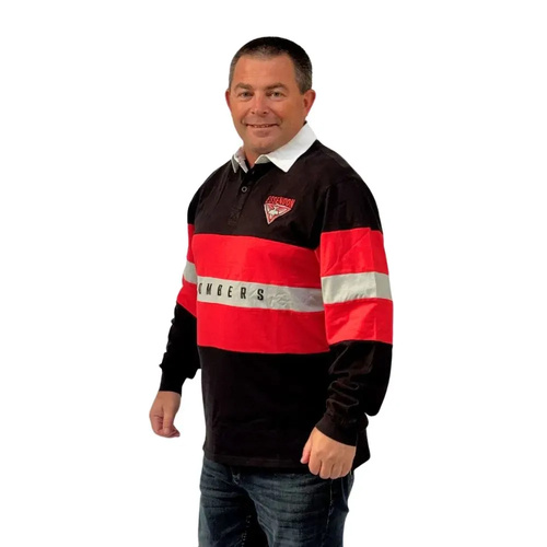 Essendon Bombers Mens Paneled Rugby Top