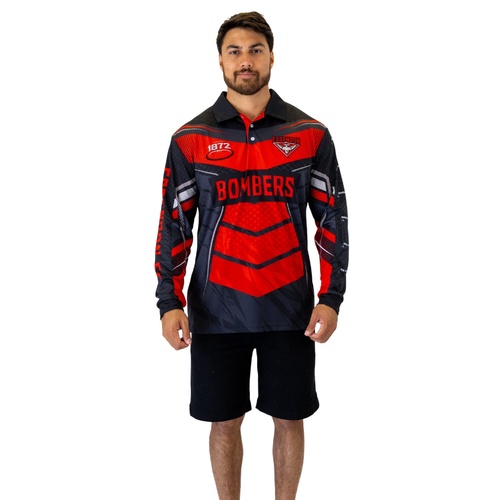 Essendon Bombers Cyber Adults Fishing Shirt