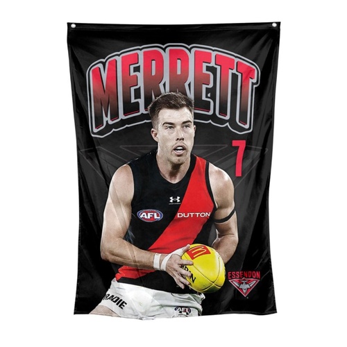 Essendon Bombers Zach Merrett Wall Flag