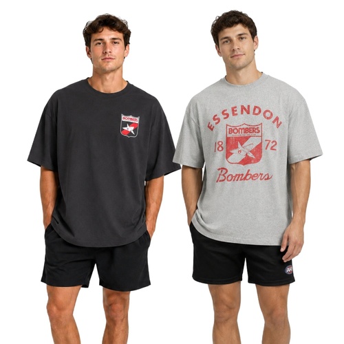 Essendon Bombers Mens 2 Pack Vintage Tees