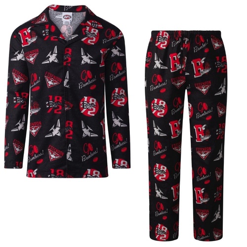 Essendon Bombers Mens Flannel PJ Set
