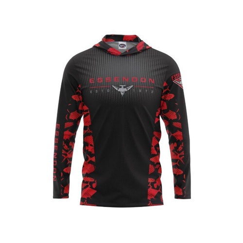 Essendon Bombers Youths Hooded Fishing Shirt