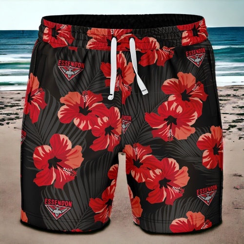 Essendon Bombers Aloha Hawaiian Swim Shorts