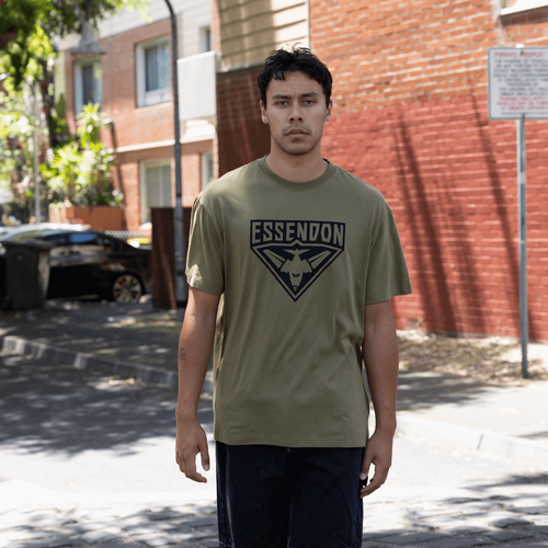 Essendon Bombers Olive Logo Adults Tee