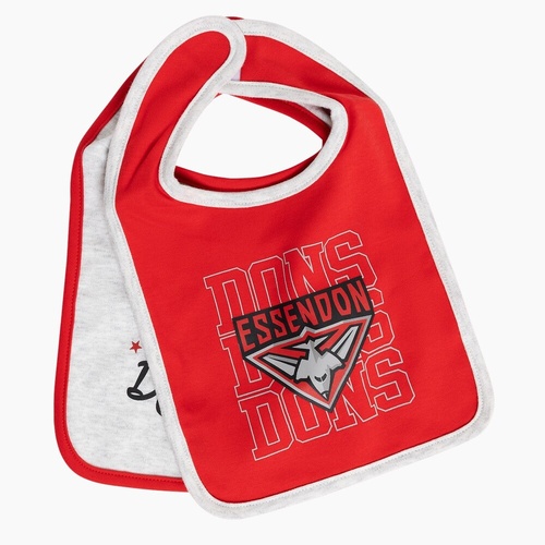 Essendon Bombers Baby 2-Pack Bibs