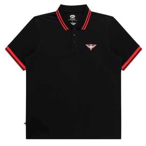Essendon Bombers Mens Cotton Pique Polo