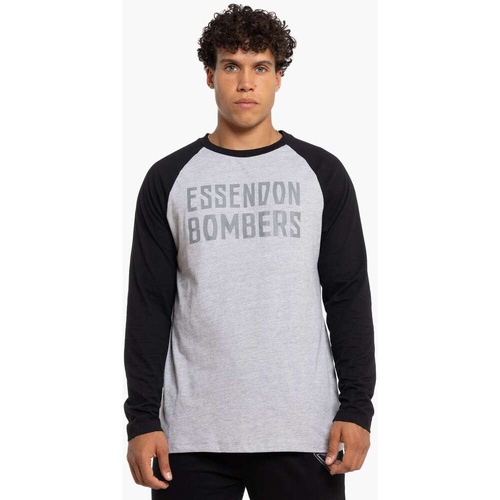 Essendon Bombers Mens Raglan Cuffed PJ Set
