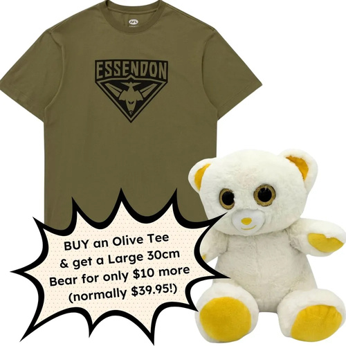 Essendon Bombers Olive Tee Discount Deal