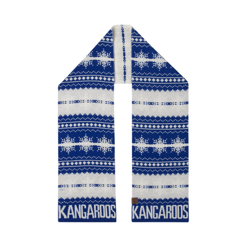 North Melbourne Kangaroos Snowflake Scarf - Premium Merino Wool