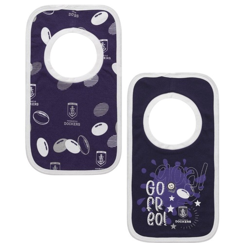Fremantle Dockers Babies Bibs 2 Pack
