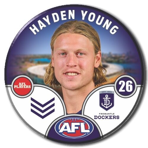 Fremantle Dockers 2025 Player Pin Badge - YOUNG