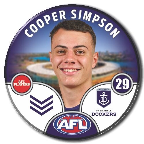 Fremantle Dockers 2025 Player Pin Badge - SIMPSON