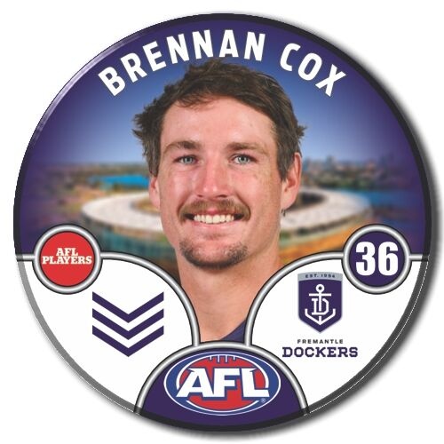 Fremantle Dockers 2025 Player Pin Badge - COX