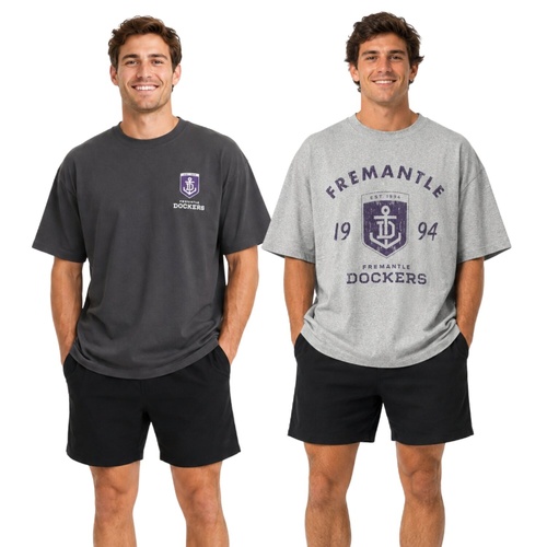 Fremantle Dockers Mens 2 Pack Vintage Tees