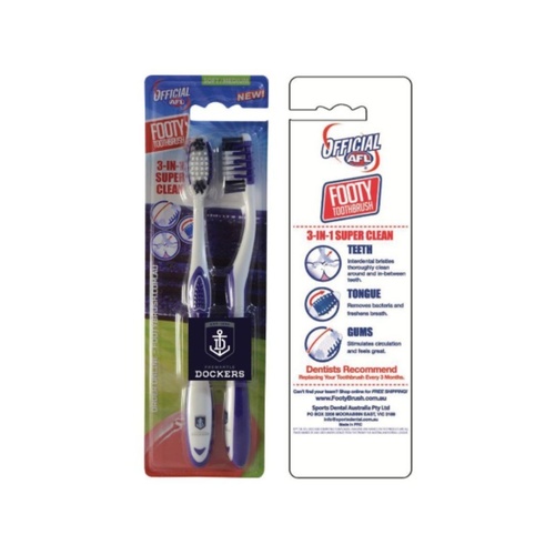 Fremantle Dockers Toothbrush Twin Pack