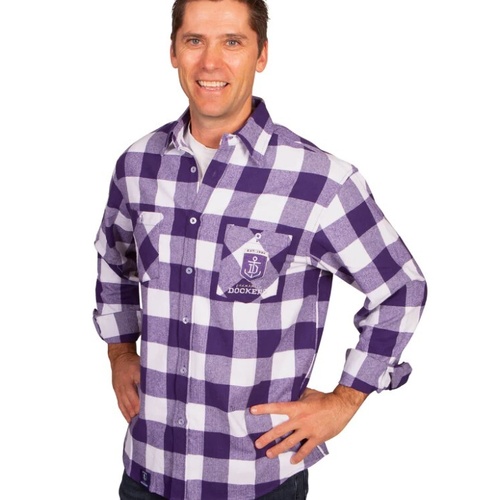Fremantle Dockers Adults Flannel Shirt Size:4XL