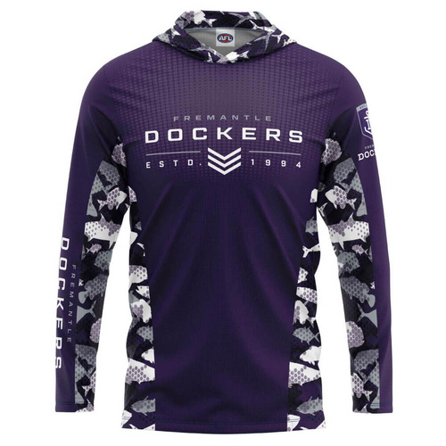 Fremantle Dockers Adults Hooded Fishing Shirt
